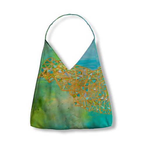 LLM Bay Area Landscape II Crescent Shoulder Bag