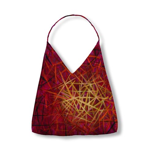 Mackenzie's Painting Crescent Shoulder Bag