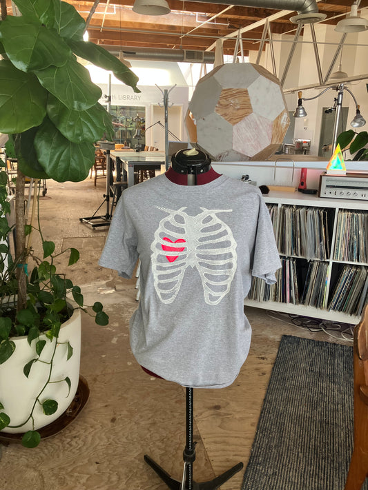 X-Ray Heart T-shirt, Grey, size L