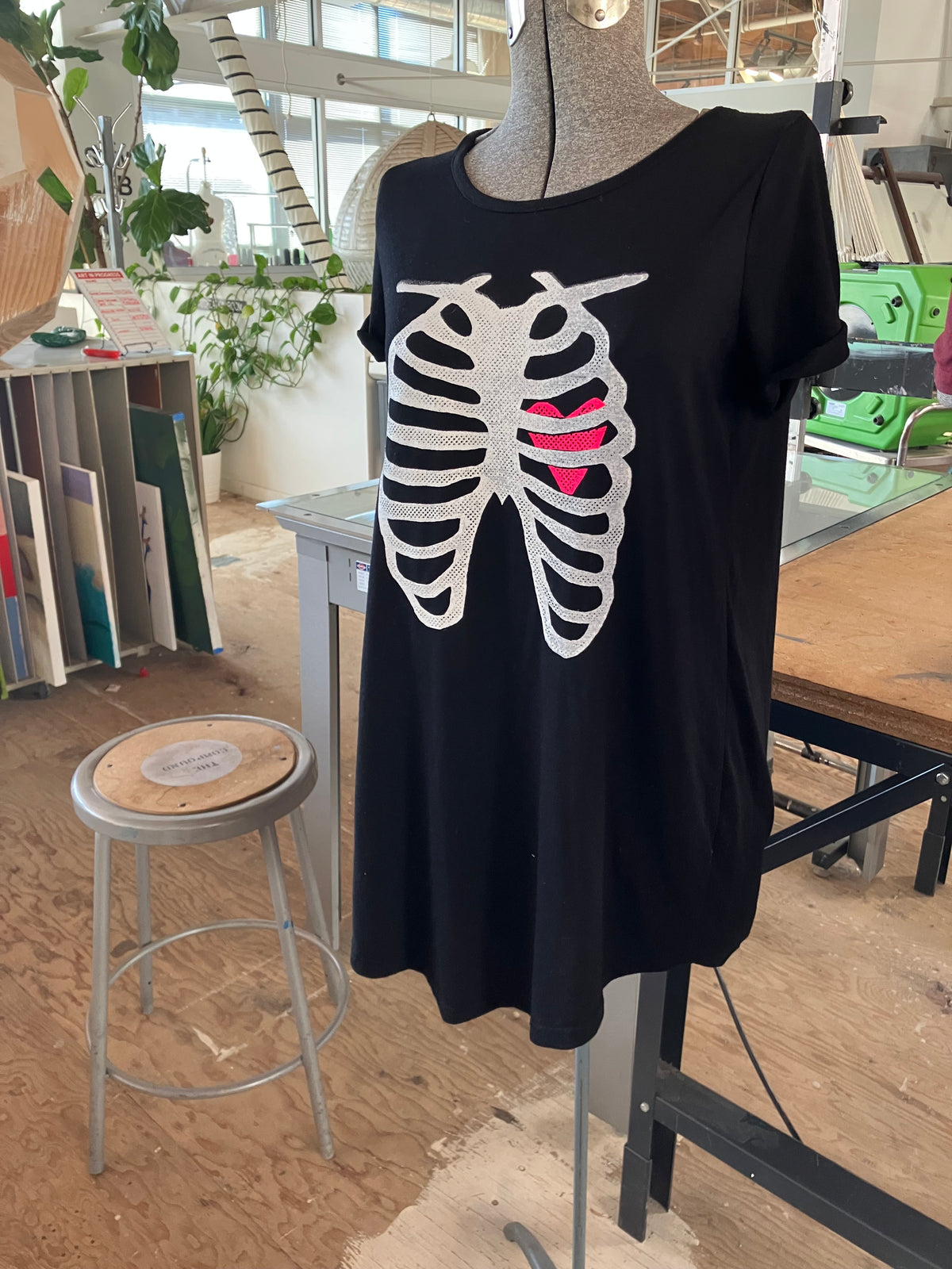X-Ray Heart T-shirt dress size M