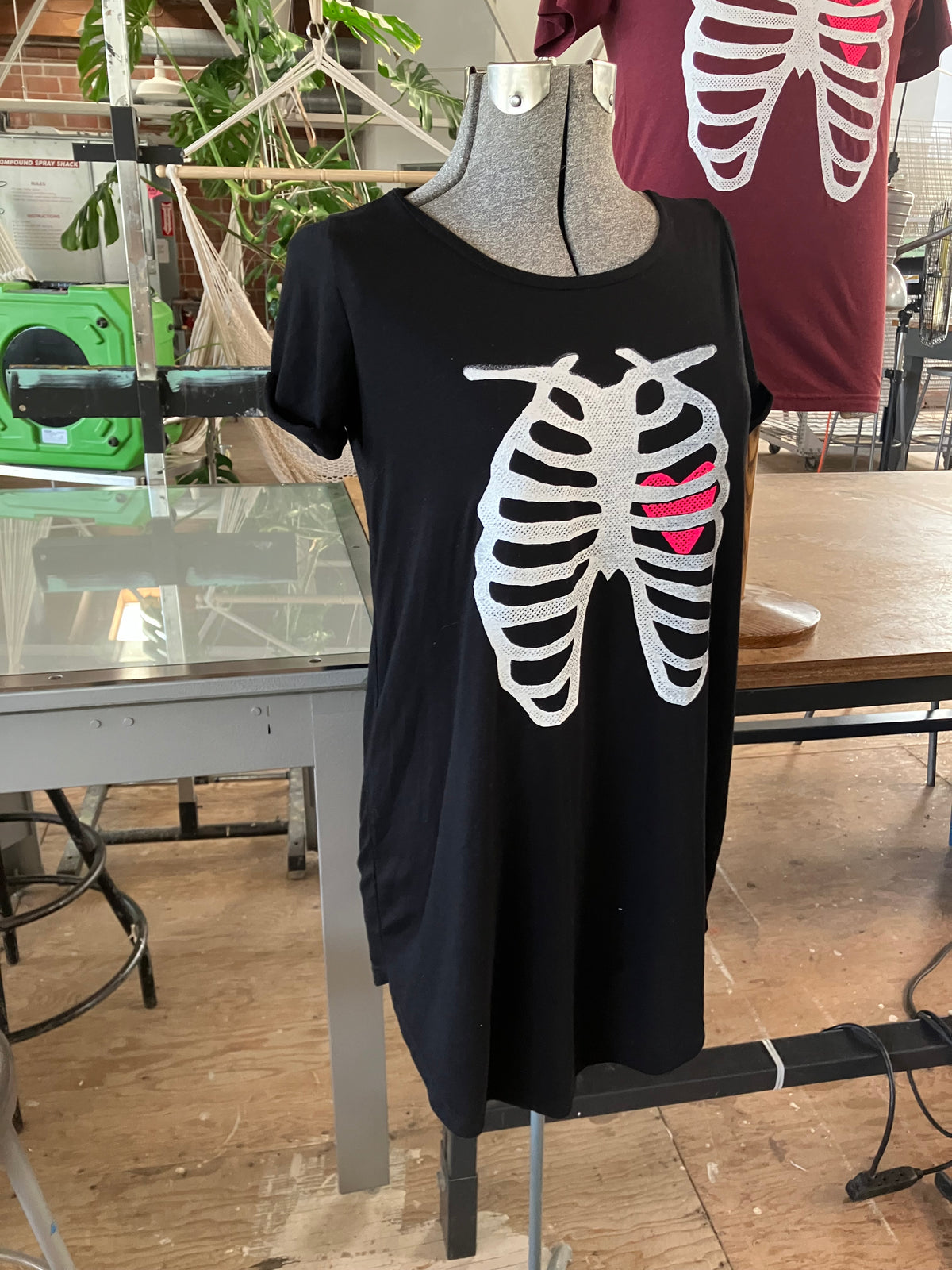 X-Ray Heart T-shirt dress size M