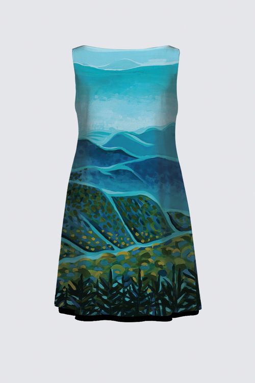 Tangled up in Blue Reversible Plus Dress