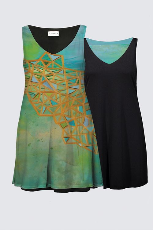 LLM Bay Area Landscape II Reversible Plus Dress