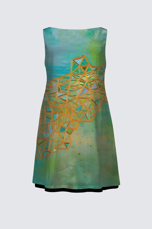LLM Bay Area Landscape II Reversible Plus Dress