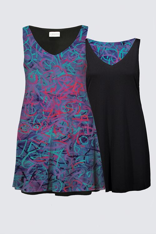 Metaphysical Graffiti Reversible Plus Dress